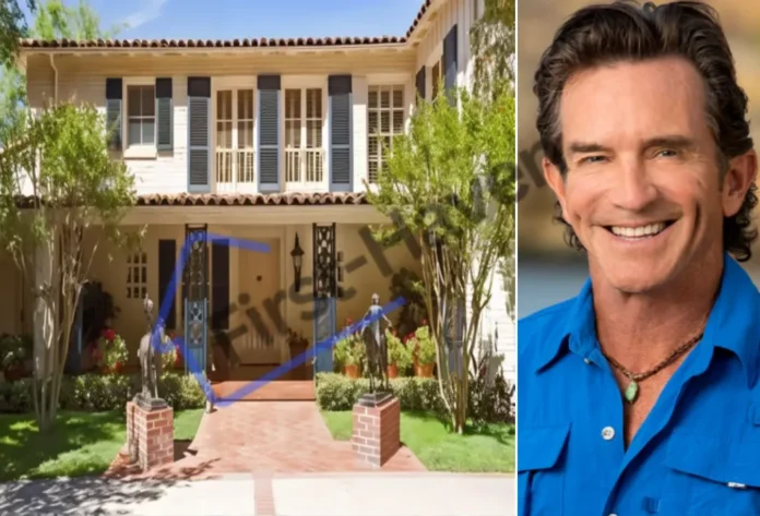 Jeff Probst house in Studio City, featuring Monterey Colonial architecture and luxurious amenities on a 3.68-acre estate.