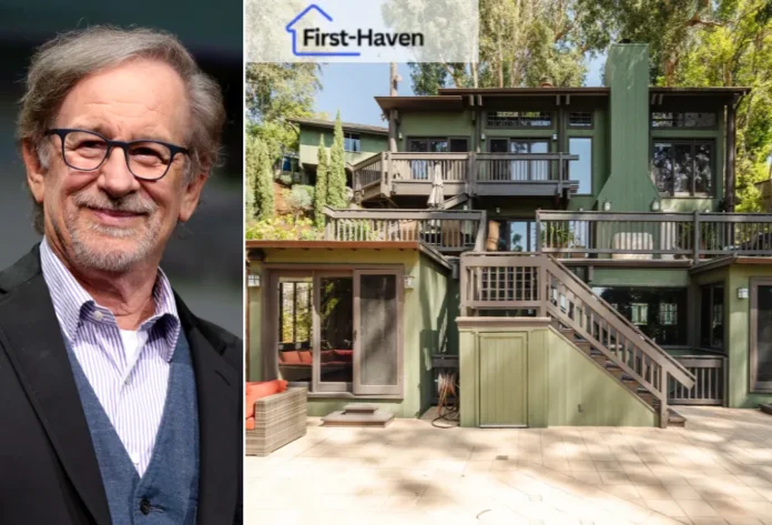 Steven Spielberg House luxurious Pacific Palisades mansion with ocean views and Mediterranean-style architecture.