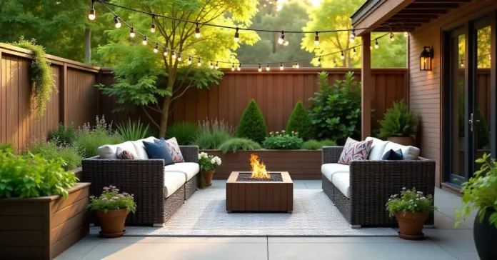 MyGardenAndPatio.com shows Best Garden and Patio Solutions with furniture, plants, and lighting.