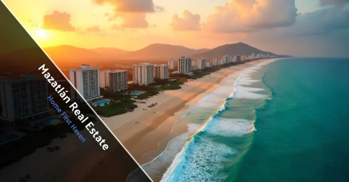 Mazatlán real estate beachfront condos and Golden Zone coastline with Pacific Ocean views showing property investment opportunities
