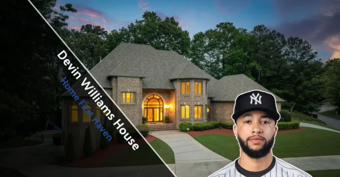 Devin Williams House exterior in Wisconsin showing contemporary architecture and landscaped yard worth $2.5 million