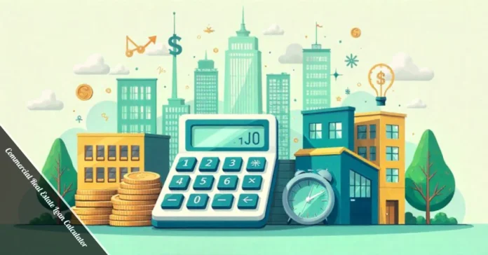 Commercial real estate loan calculator showing monthly payment estimates for office buildings and business properties