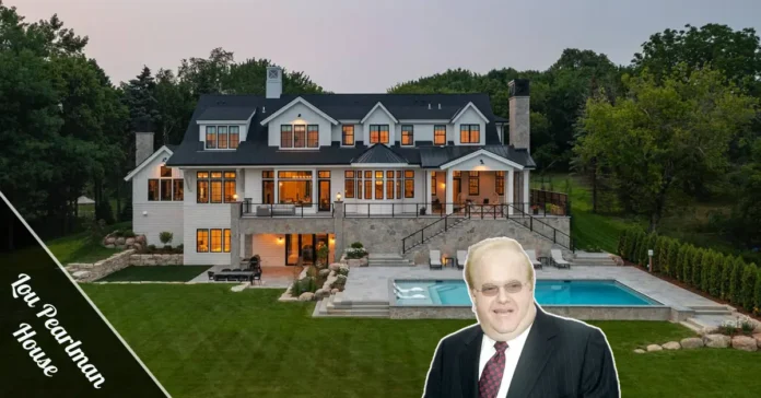 Lou Pearlman House exterior showing Spanish Mediterranean architecture, infinity pool, and Lake Butler waterfront views.
