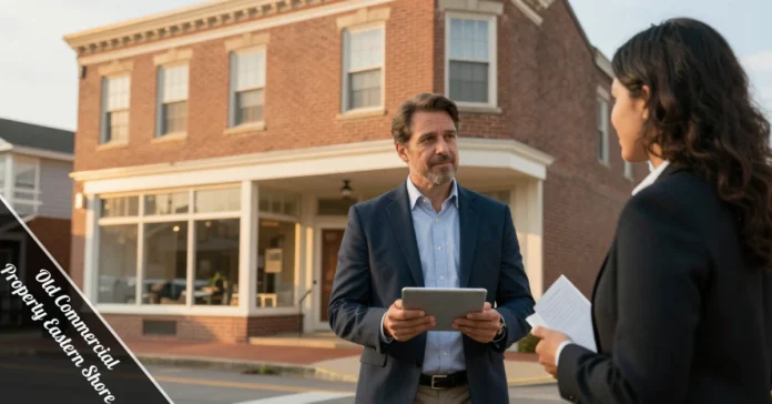 Historic brick building on Eastern Shore showcasing Old Commercial Property Eastern Shore investment potential.