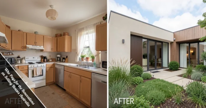 Who pays for renovations on Selling Houses Australia explained with homeowner budget and sponsor materials flat lay